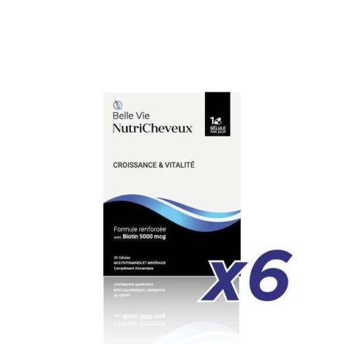 Nutricheveux Biotin 5000mcg, For Healthy Hair, Skin and Nails 6 Month Pack