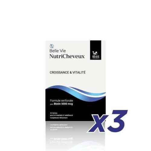 Nutricheveux Biotin 5000mcg, For Healthy Hair, Skin and Nails 3 Month Pack