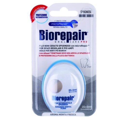 Biorepair Unwaxed Spongy Dental Floss