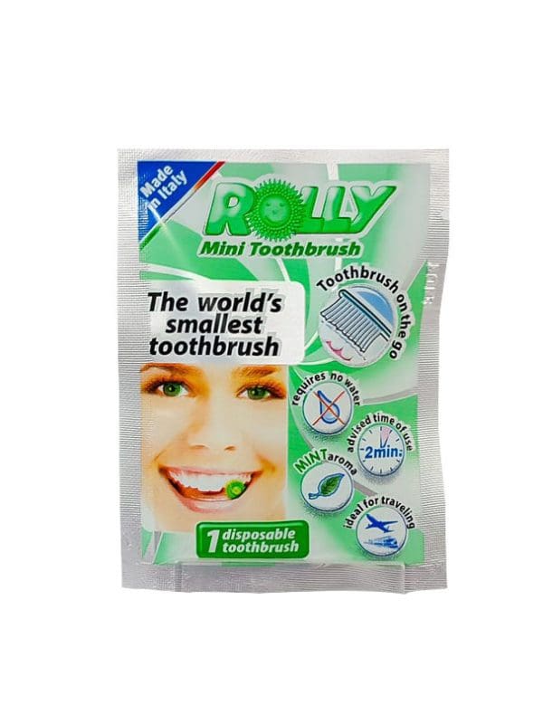 Rolly pocket size toothbrush