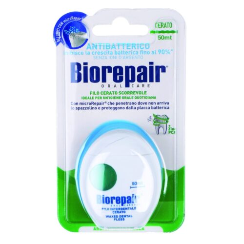 Biorepair Waxed Dental Floss-Antibacterial
