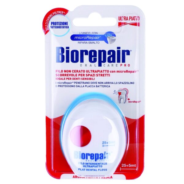 Biorepair Unwaxed Ultra Flat Dental Floss front