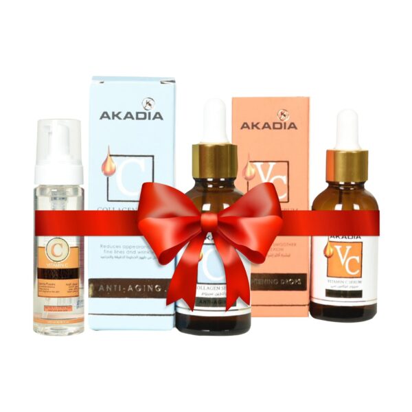 Akadia Face Cleanser + Collagen Serum + Vitamin C Serum (12%)