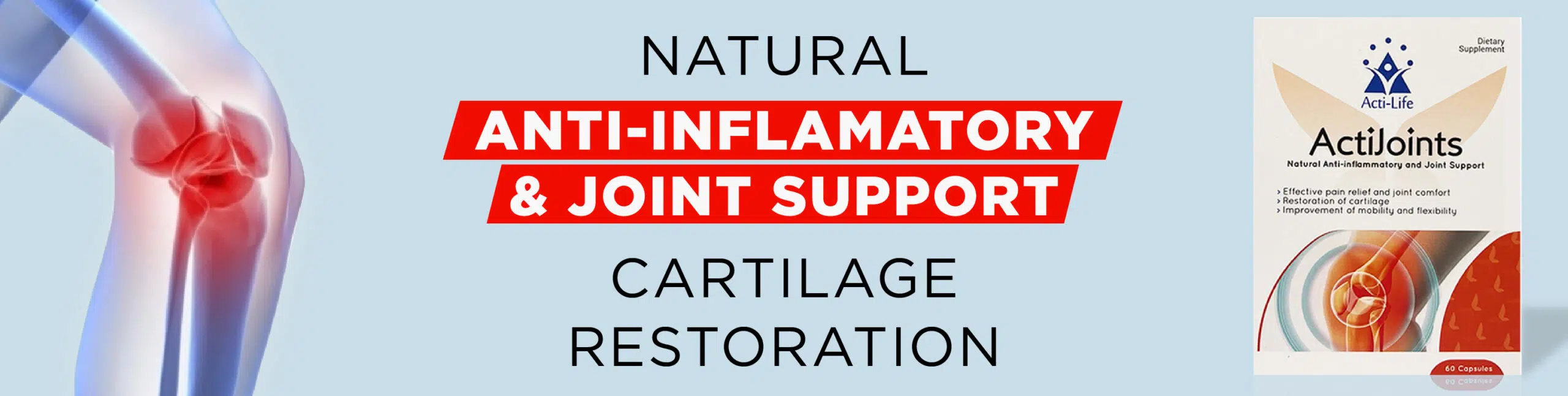 Natural inflammatory and joint support cartilage restoration actijoints