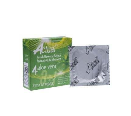 Actual Aloe vera condom 4 units