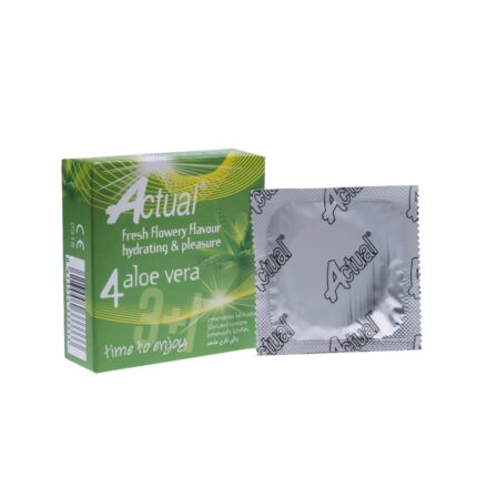 Actual Aloe vera condom 4 units