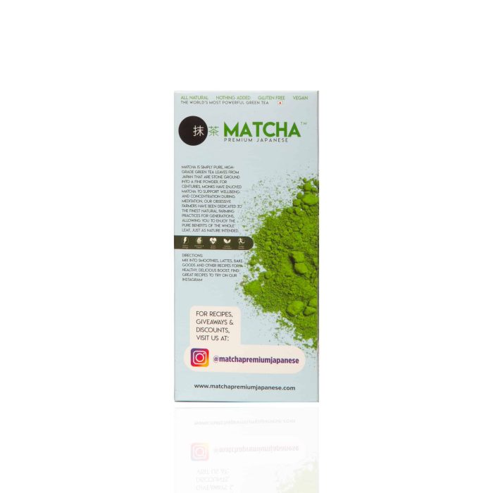 Matcha side of the box