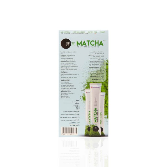 Matcha box from behind