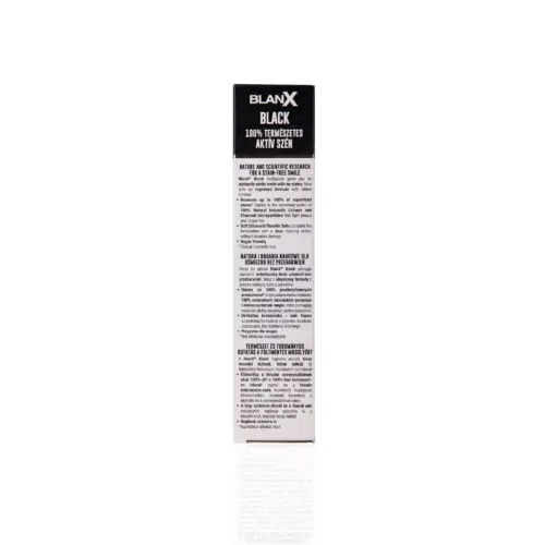 BlanX Black Charcoal Natural Active Carbon Toothpaste for whiter smile 75 ml-Back view