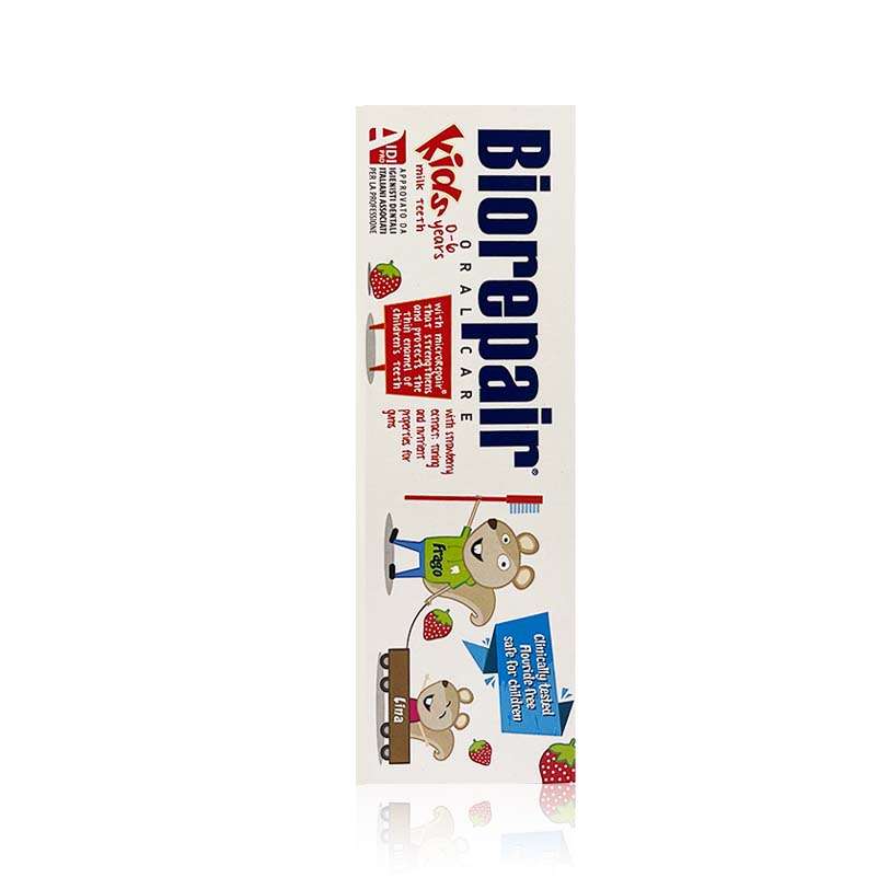 Biorepair-Kids-Strawberry.jpg Biorepair® Kids Toothpaste from 0 to 6 years old - Image 1
