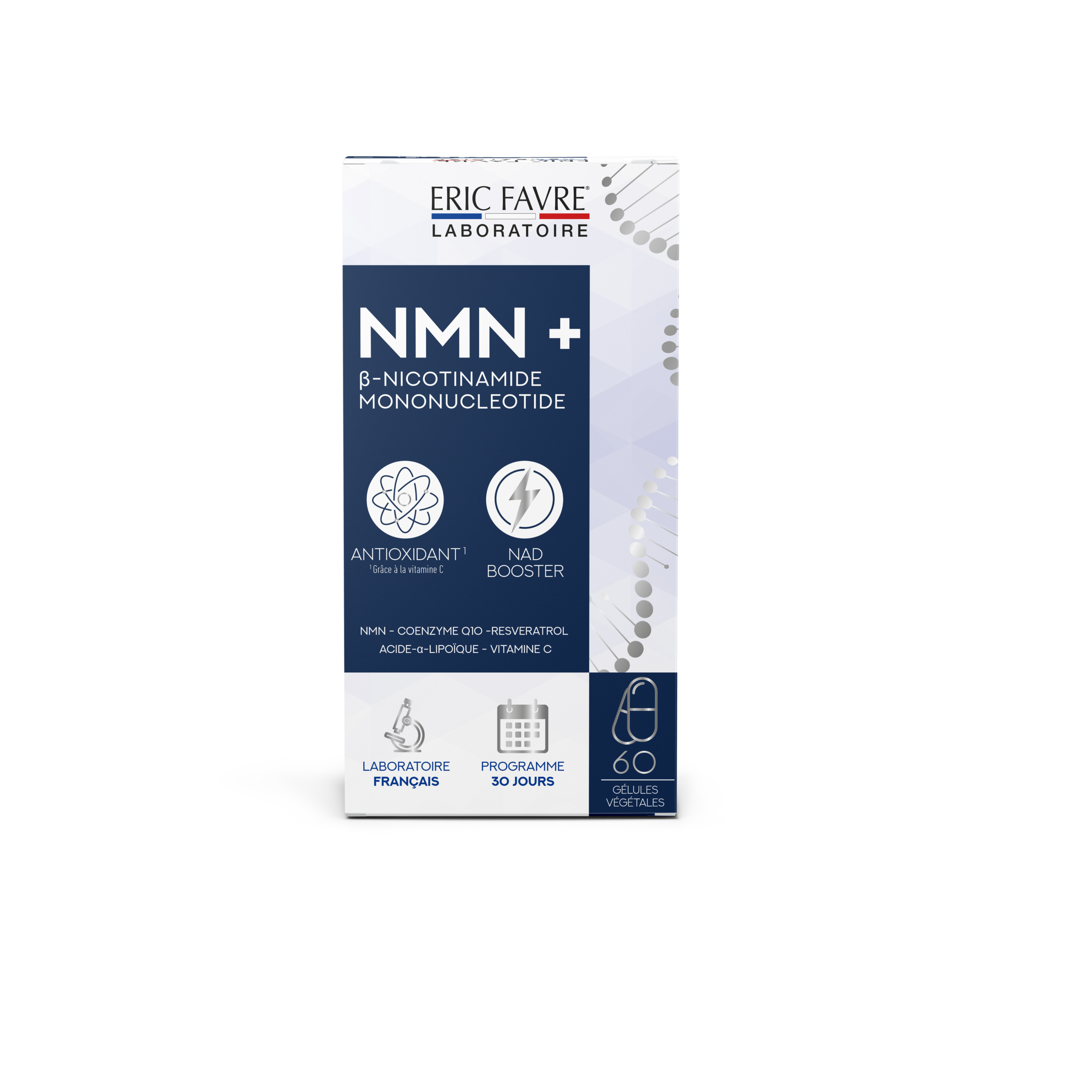 VISUELS_EFL-NMN-ETUI-FRONT-V001-3D-scaled-1.png Eric Favre NMN+ Advanced Cellular Longevity Support - Image 1